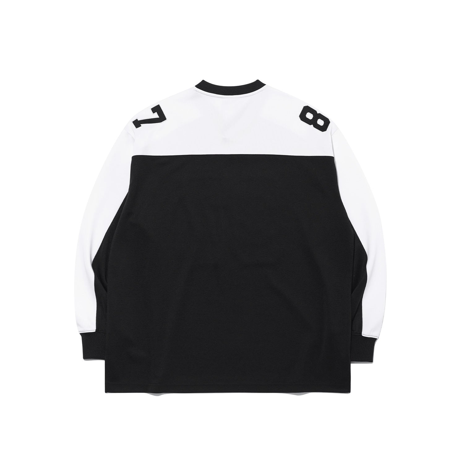 เสื้อรักบี้แขนยาว (สีดำ/ขาว)