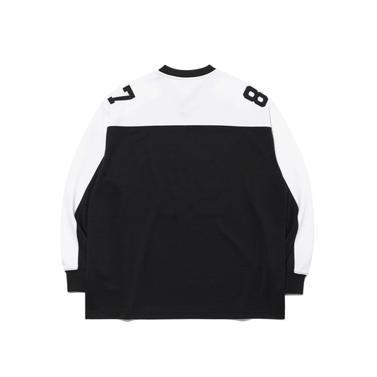 เสื้อรักบี้แขนยาว (สีดำ/ขาว)