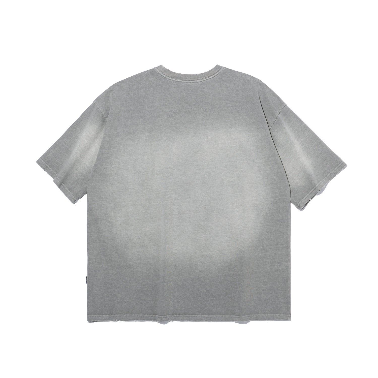 เสื้อยืดฟอกสีลายโลโก้เล็ก (สีเทา)