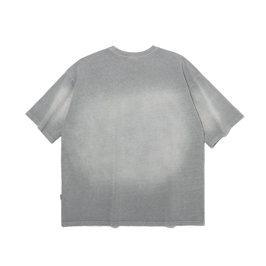เสื้อยืดฟอกสีลายโลโก้เล็ก (สีเทา)