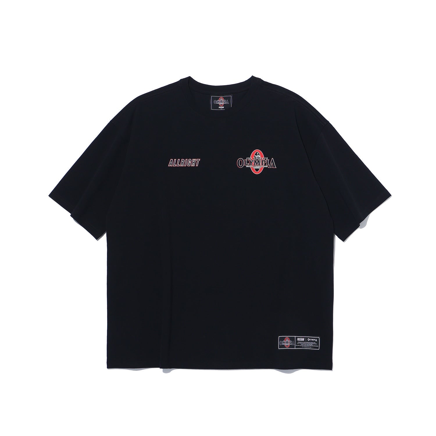 เสื้อยืด Olympia ALLRIGHT โลโก้เล็ก (สีดำ)