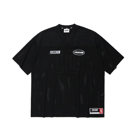 เสื้อรักบี้ตาข่าย FREEDOM (สีดำ)