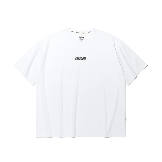 เสื้อยืดโอเวอร์ไซส์ผ้าตาข่ายคูลลิ่ง (สีขาว)