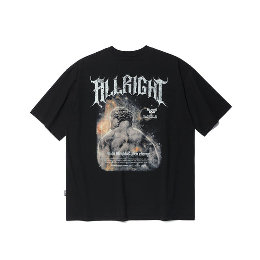 ALLRIGHT X 3 เสื้อยืดโอเวอร์ไซส์ (สีดำ)