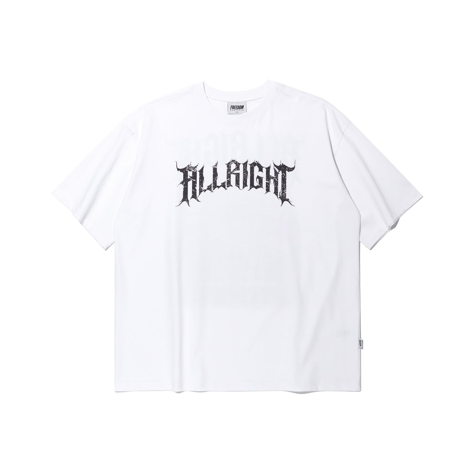 ALLRIGHT X 3 เสื้อยืดโอเวอร์ไซส์ (สีขาว)