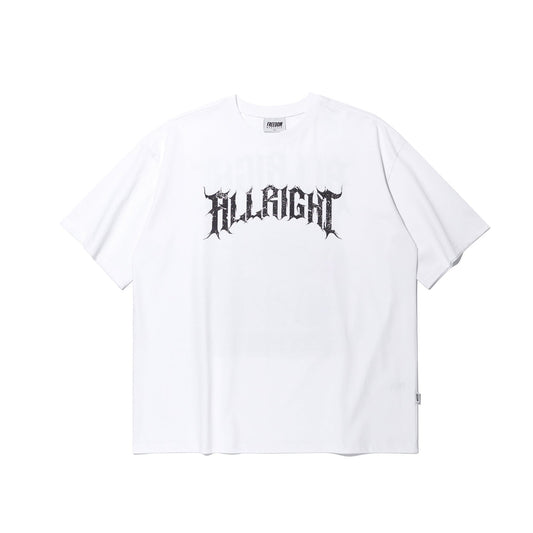 ALLRIGHT X 3 เสื้อยืดโอเวอร์ไซส์ (สีขาว)