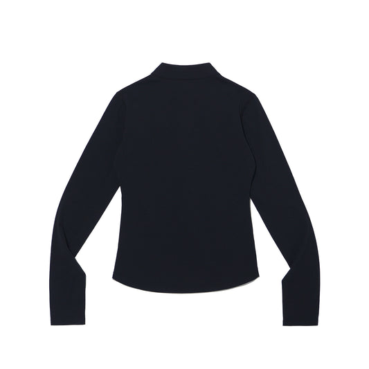 เสื้อออกกำลังกายสำหรับผู้หญิง Half-Zip รุ่น Essential (สีดำ)
