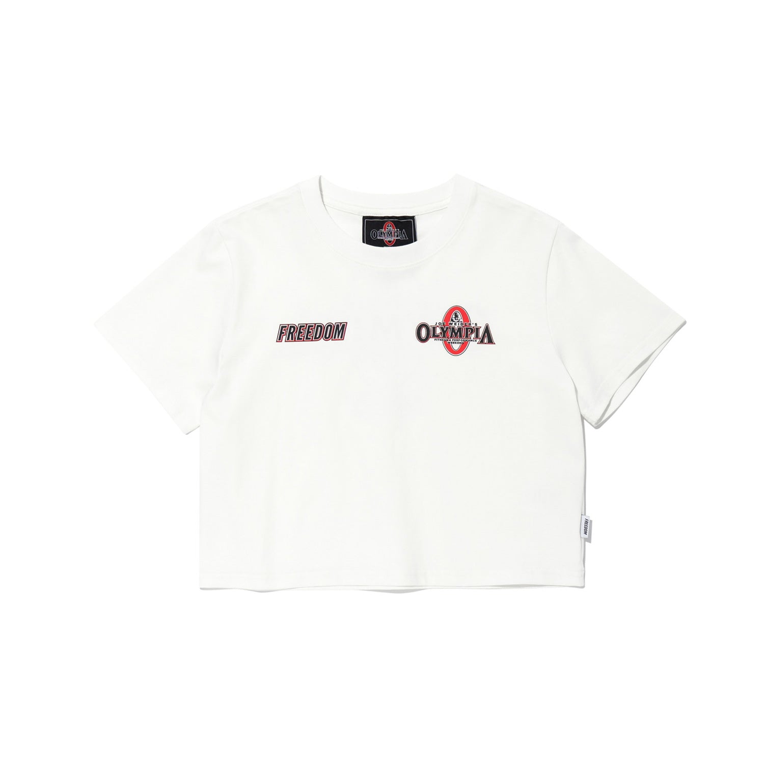 เสื้อครอป Olympia Small Logo สำหรับผู้หญิง (สีขาว)