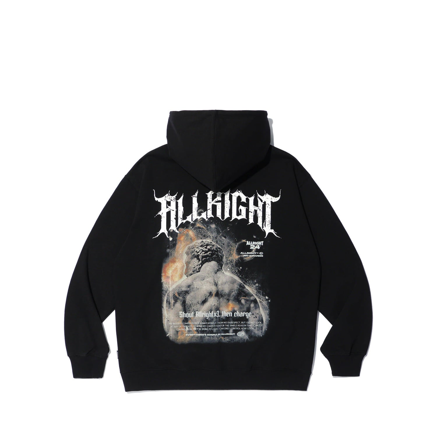 ฮู้ดดี้ ALLRIGHT X 3 (สีดำ)