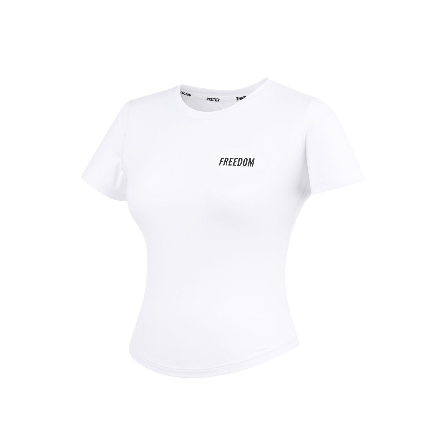 เสื้อยืดครอปโค้ง Essential (สีขาว)