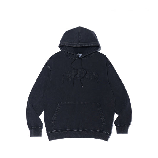 Damaged Applique Pigment Hood (Black)