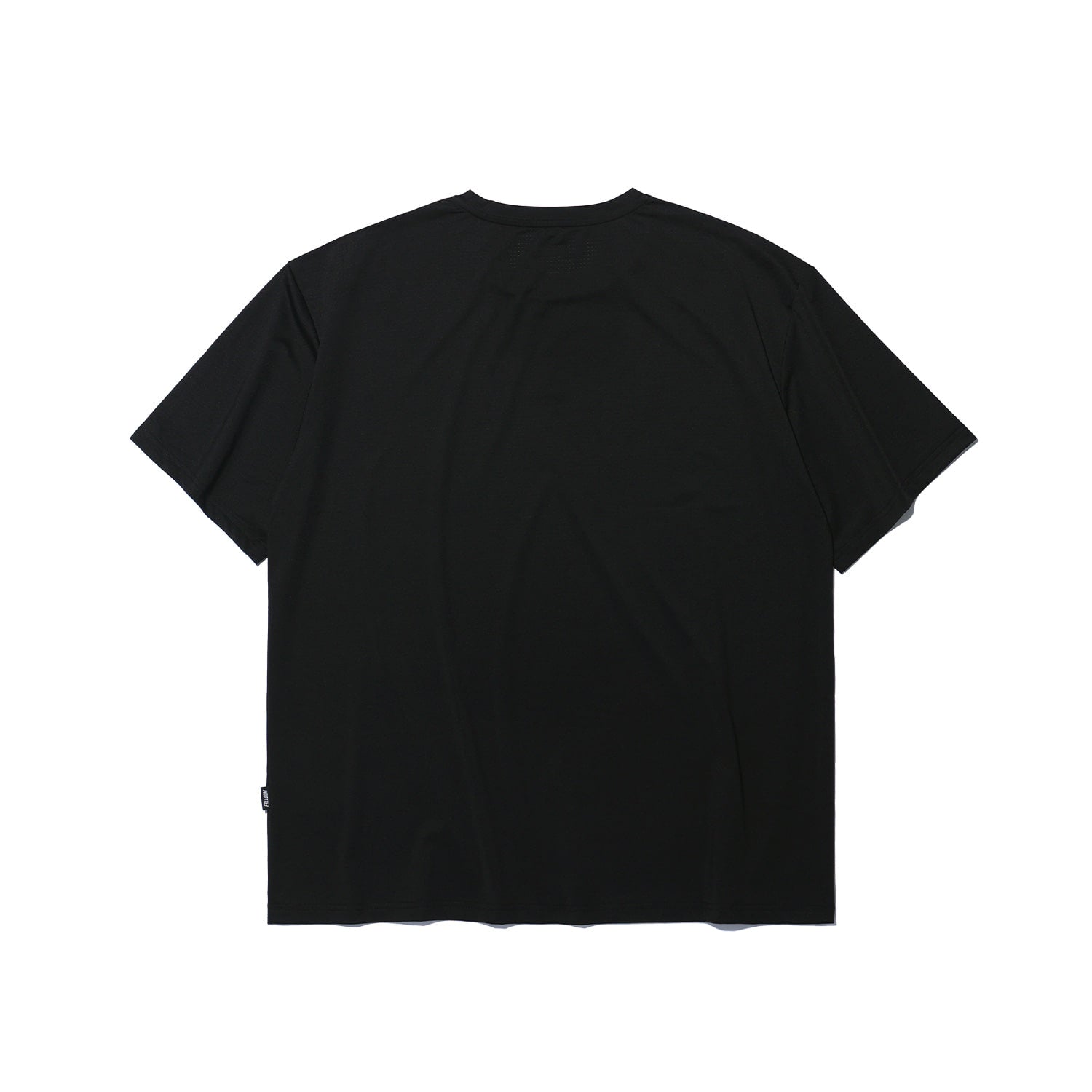 เสื้อยืดตาข่ายทรงกึ่งเข้ารูป (สีดำ)