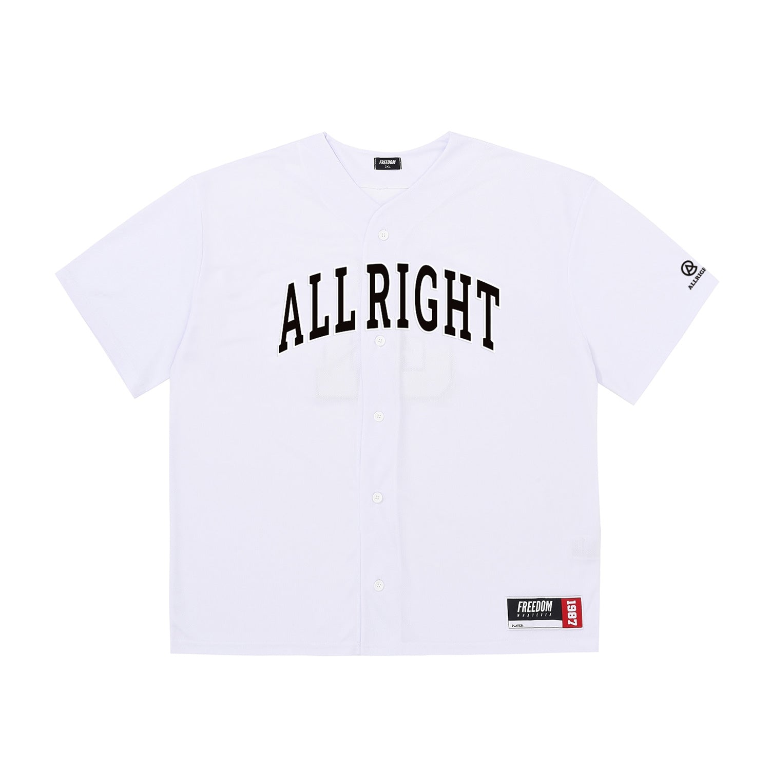 เสื้อเบสบอล ALLRIGHT (ขาว/ดำ)