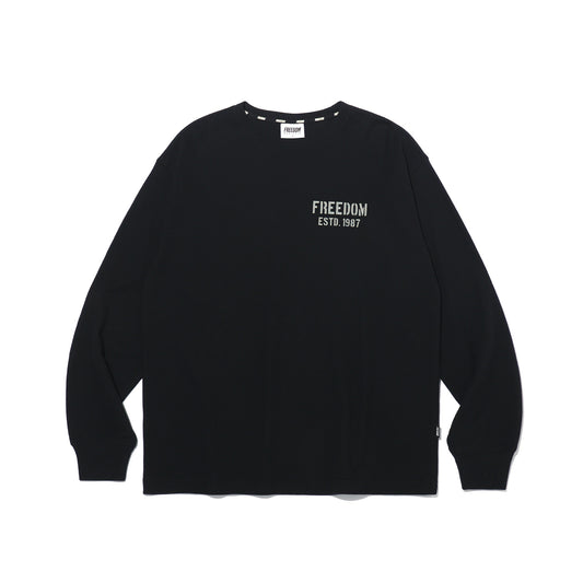เสื้อแขนยาววาฟเฟิล 1987 (สีดำ)