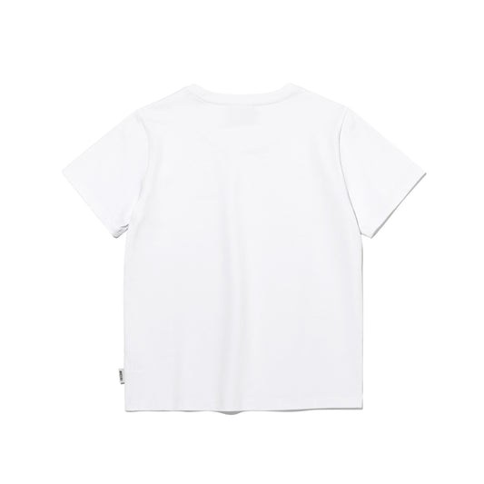 เสื้อยืดแขนสั้นผู้หญิง ทรง Standard Fit สกรีนโลโก้เล็ก (สีขาว)