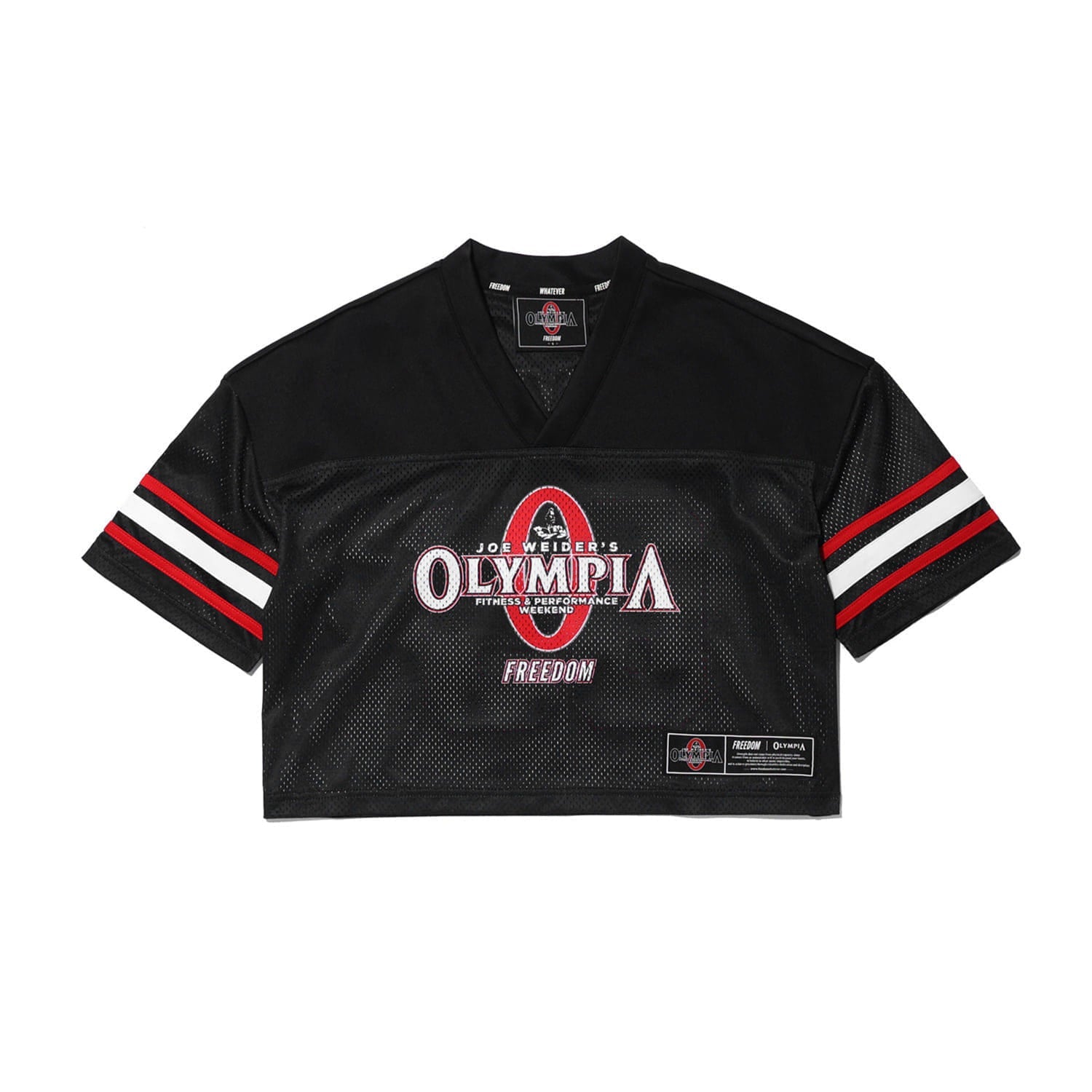 เสื้อรักบี้ครอป Olympia (สีดำ) สำหรับผู้หญิง