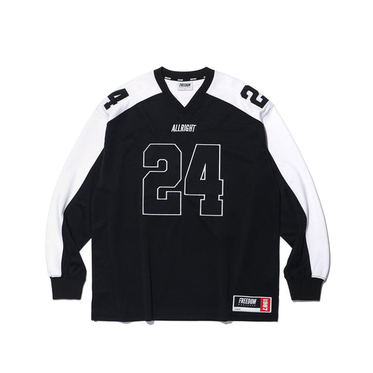 ALLRIGHT เสื้อรักบี้แขนยาว (ดำ/ขาว)