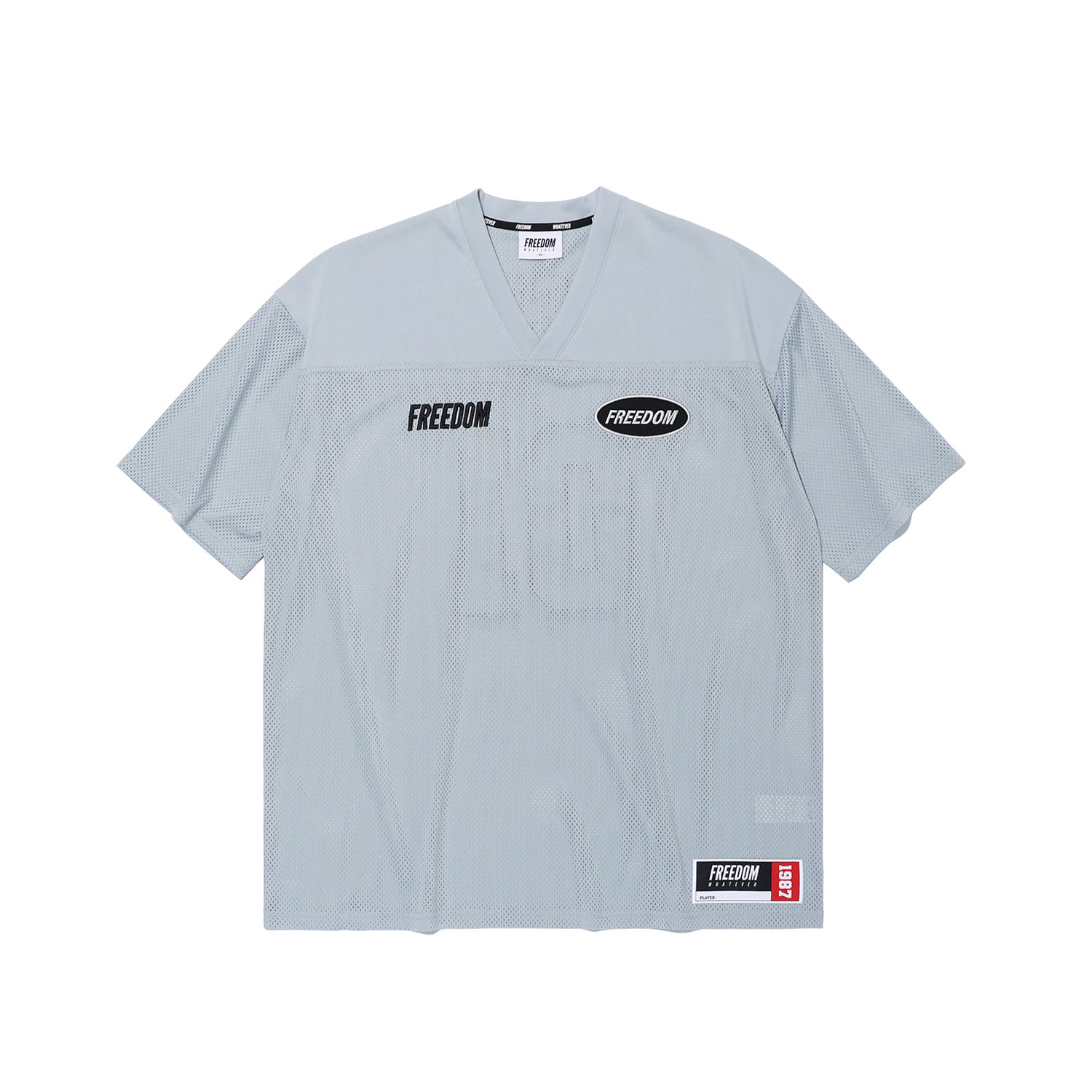 เสื้อรักบี้ตาข่าย FREEDOM (สีเทา)