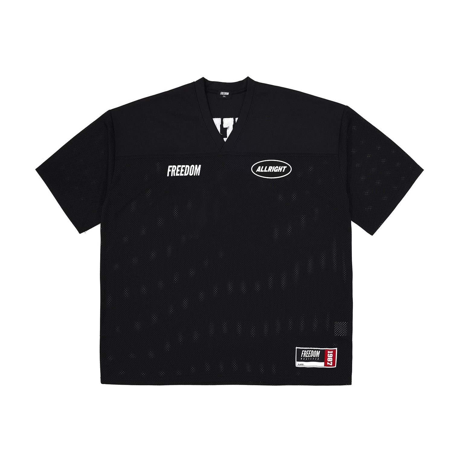 เสื้อรักบี้ตาข่าย ALLRIGHT (สีดำ)