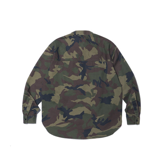 Lettering Washed Camo Shirt (Deep Camo)