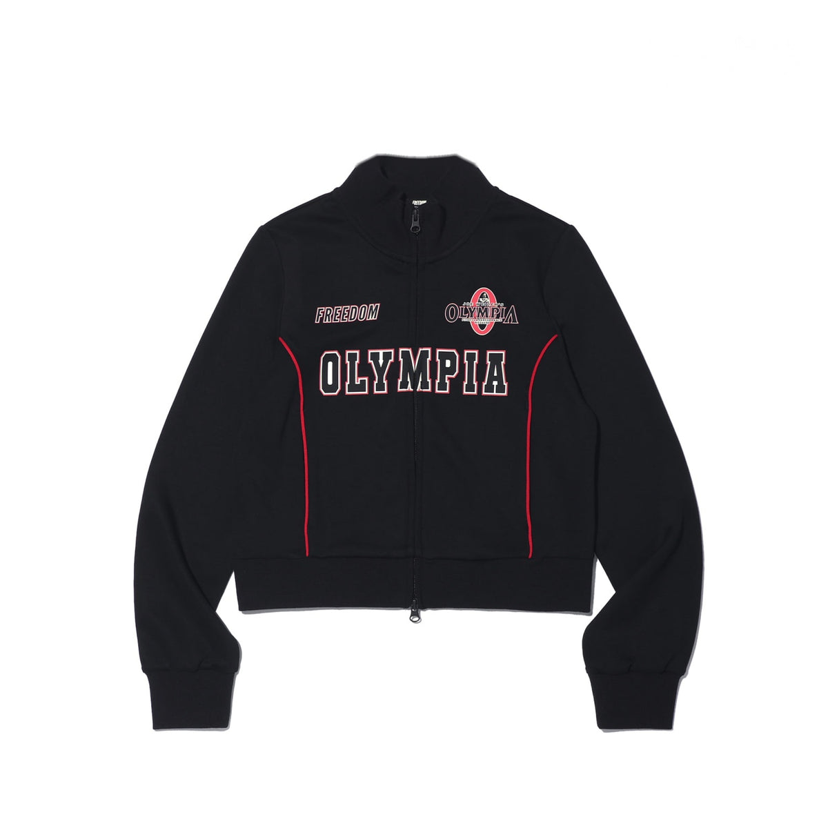 Women's Olympia Panel Line Scuba Track Jacket (Black)